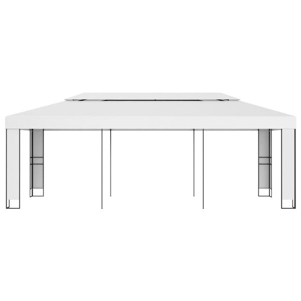 vidaXL ガゼボ 二重屋根 3x6m ホワイト