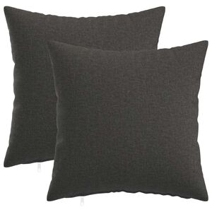 vidaXL クッションカバー 2 pcs HEERLEN ダークグレー 40 x 40 cm