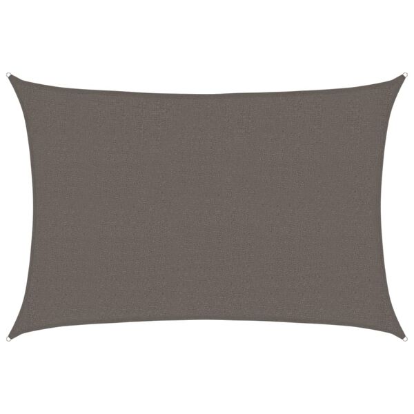 vidaXL サンシェードセイル 160g/m² アントラシート 2,5x4m 高密度ポリエチレン