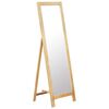 vidaXL 自立型ミラー 48x46.5x150cm オーク無垢材