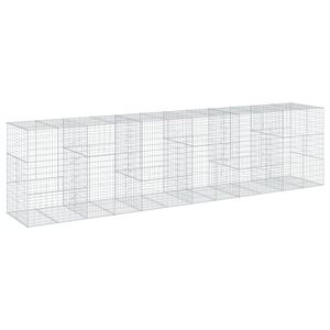 vidaXL 蛇籠バスケット カバー付き 600x100x150cm 亜鉛メッキ鉄