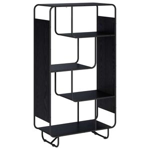 vidaXL ハイボード ブラックオーク 80 x 37.5 x 144 cm エンジニアードウッド