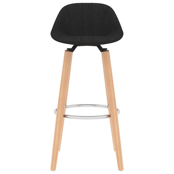 vidaXL バースツール 2点 ブラック 布製