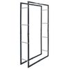 vidaXL 薪ラック ブラック 80x25x150cm スチール製