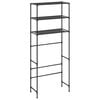 vidaXL 洗濯機上収納ラック 3段 ブラック 69x28x169cm