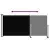 vidaXL パティオ用 引き込み式サイドオーニング 120x300cm ブラック