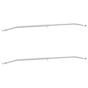 vidaXL トレーラー用ターポリンブラケット 2 シルバー 102-155 cm アルミニウム