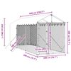 vidaXL 屋外犬小屋 屋根付き シルバー 2x6x2.5 m 亜鉛メッキ鋼製