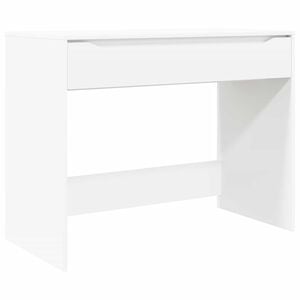 vidaXL デスク 引き出し付き ストレージ付き ホワイト 100 x 50 x 78 cm 合板