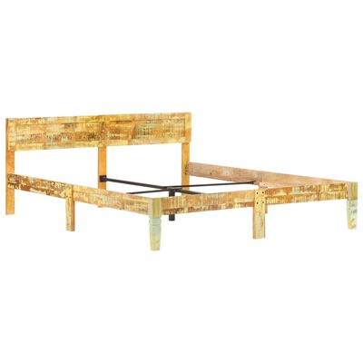 vidaXL ベッドフレーム 無垢の再生木材 180x200cm