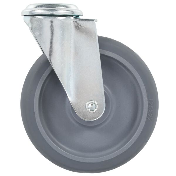 vidaXL ボルト穴 回転キャスター 4点 125mm