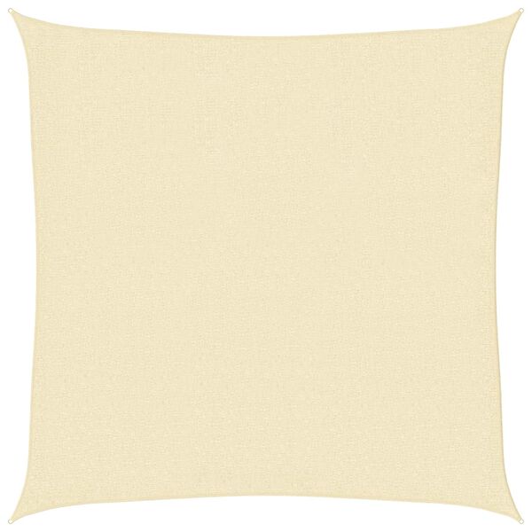 vidaXL サンシェード 3.6x3.6m 高密度ポリエチレン製 角型 クリーム
