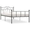 vidaXL ベッドフレーム グレー 金属製 90x200cm