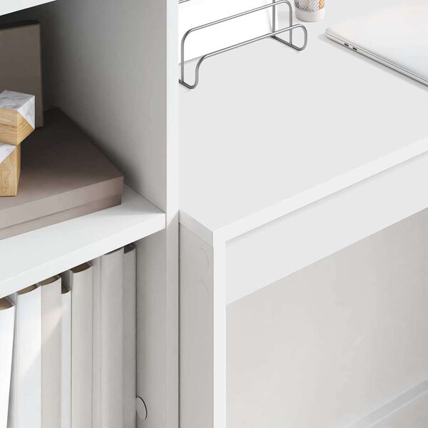 vidaXL デスク 引き出し付き 2 pcs ホワイト