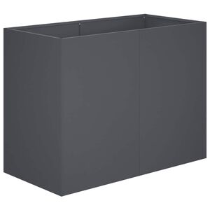 vidaXL ガーデンプランター アンスラサイト 80 x 40 x 60 cm 冷間圧延鋼