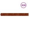 vidaXL 芝生用エッジング 10点 10x103 cm フレキシブル コールテンスチール
