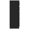 vidaXL 引き出しキャビネット ブラック 60x36x103cm エンジニアリングウッド
