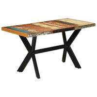 vidaXL ダイニングテーブル 140x70x75 cm 再生無垢材