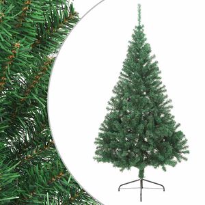 vidaXL ハーフ型 人工クリスマスツリー スタンド付 グリーン 210 cm PVC製