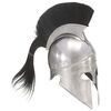 vidaXL ギリシャ軍兵士のヘルメット アンティークレプリカ ライブRPG用 (LARP) シルバー スチール製