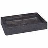 vidaXL 壁付け式シンク ブラック 38x24x6.5 cm 大理石