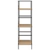 vidaXL 3段 ブックシェルフ オーク 60x27.6x90.5cm エンジニアリングウッド