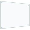 vidaXL キッチン用 汚れ防止板 2点 透明 80x60cm 強化ガラス製