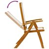 vidaXL 折りたたみ椅子 2脚セット 無垢材アカシアと布張り