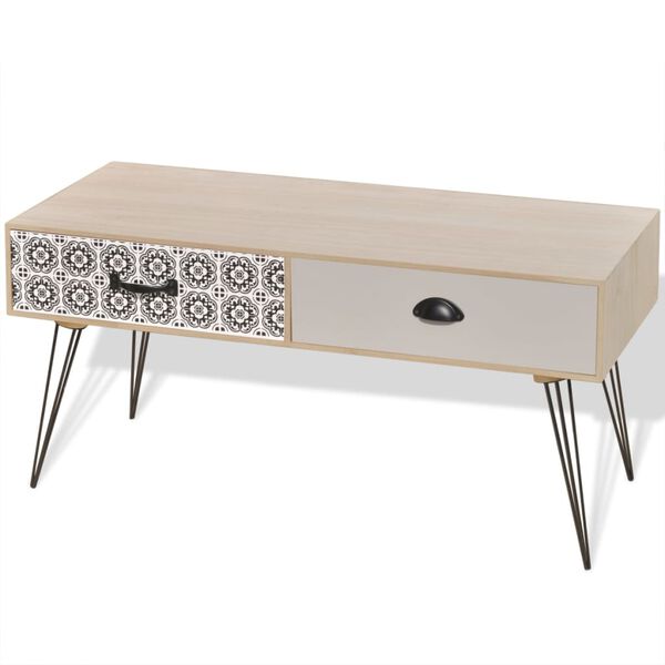 vidaXL TVサイドテーブル 100x40x35cm ブラウン