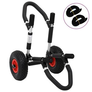 vidaXL SUP サーフボード用折りたたみ式トロリー 耐荷重45kg アルミニウム製