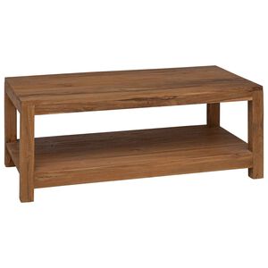 vidaXL コーヒーテーブル ナチュラル 100 x 50 x 40 cm 無垢のティークウッド