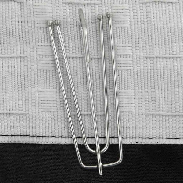 vidaXL リネン風 遮光カーテン 2面タイプ 140x175cm フック付き ブラック