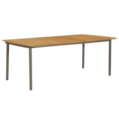 vidaXL ガーデンテーブル 200x100x72cm アカシア無垢材＆スチール