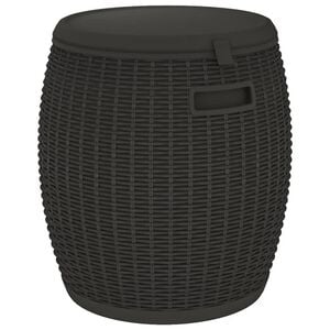 vidaXL 4-in-1 ガーデン収納ボックス ブラック ポリプロピレン
