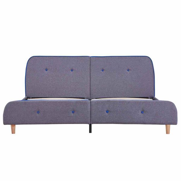 vidaXL ベッドフレーム ライトグレー 布製 150x200cm