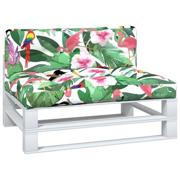 vidaXL パレットクッション 2点 マルチカラー ファブリック