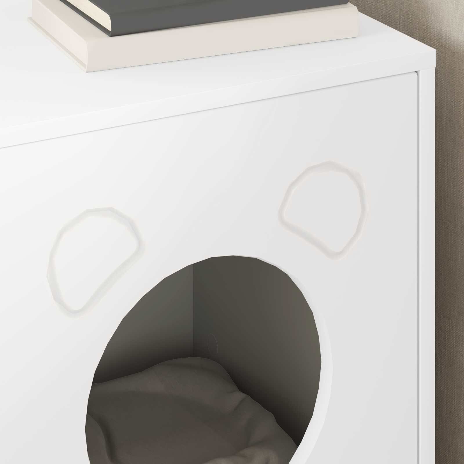 vidaXL キャットハウス ホワイト 42.5 x 40 x 53 cm エンジニアリング