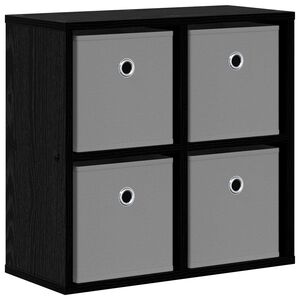 vidaXL サイドボード ブラックオーク 49.5 x 22 x 47 cm
