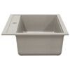 vidaXL キッチンシンク 一槽シンク 花こう岩製 グレー