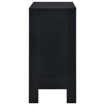vidaXL バーテーブル 収納棚付き ブラック 110x50x103cm