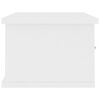 vidaXL 引き出し付きウォールシェルフ 白色 60x26x18.5cm パーティクルボード