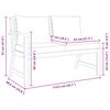 vidaXL ガーデンベンチ 114.5cm クリームクッション付き アカシア無垢材