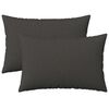 vidaXL クッションカバー 2 pcs HEERLEN ダークグレー 30 x 50 cm