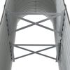 vidaXL ガーデンプランター 亜鉛メッキスチール 114x40x68 cm グレー