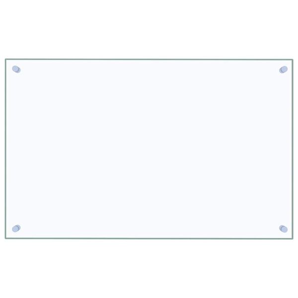 vidaXL キッチン用 汚れ防止板 透明 80x50cm 強化ガラス製