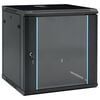 vidaXL ネットワークキャビネット ストレージ付き ブラック 600 x 600 x 640 mm スチール