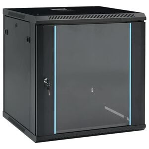 vidaXL 12U壁かけネットワークキャビネット 19インチ IP20 600x600x640 mm