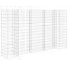 vidaXL H字型ガビオンプランター 260x40x150cm スチールワイヤー製
