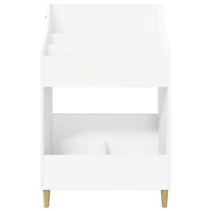 vidaXL メディアシェルフ ホワイト 70.5 x 46 x 112 cm エンジニアードウッド