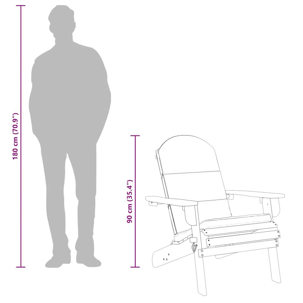 vidaXL アディロンダックガーデンチェア　クッション付き　アカシア無垢材